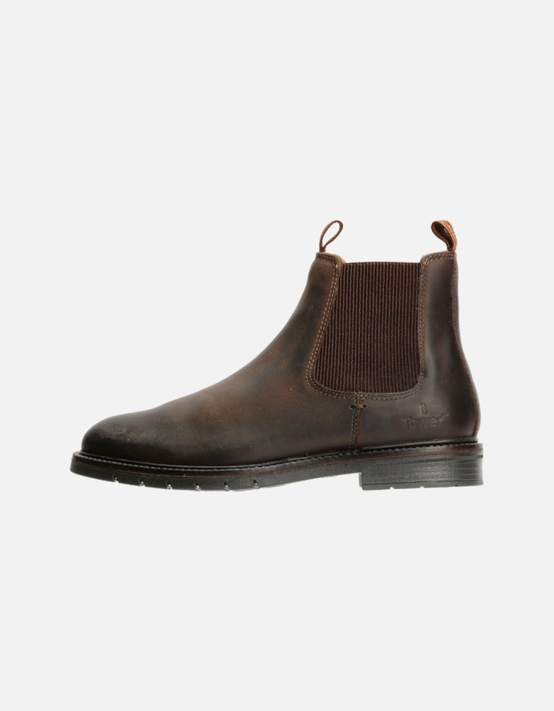 Tower London Harbour Leather Men's Dark Brown Chelsea Boots