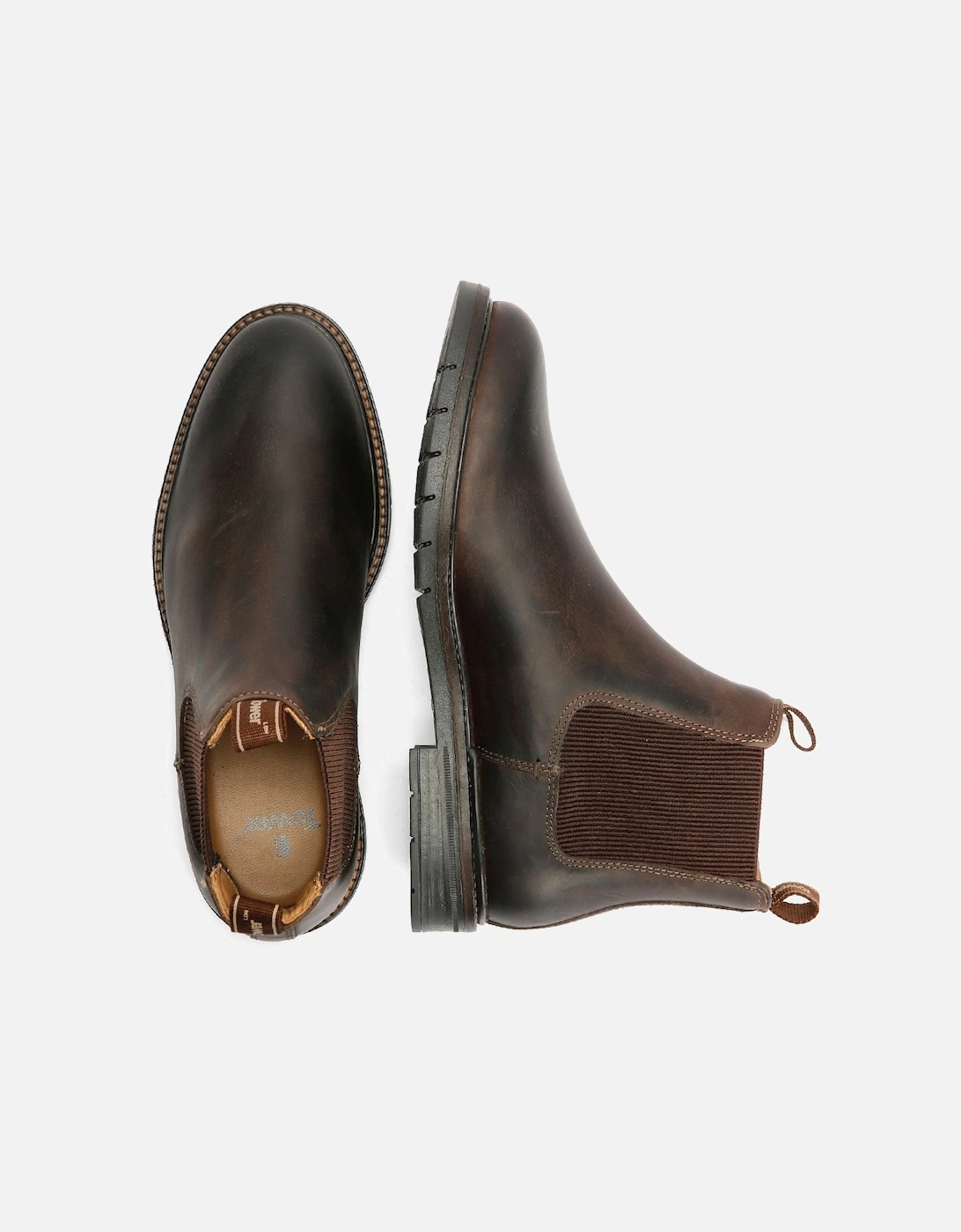 Tower London Harbour Leather Men's Dark Brown Chelsea Boots
