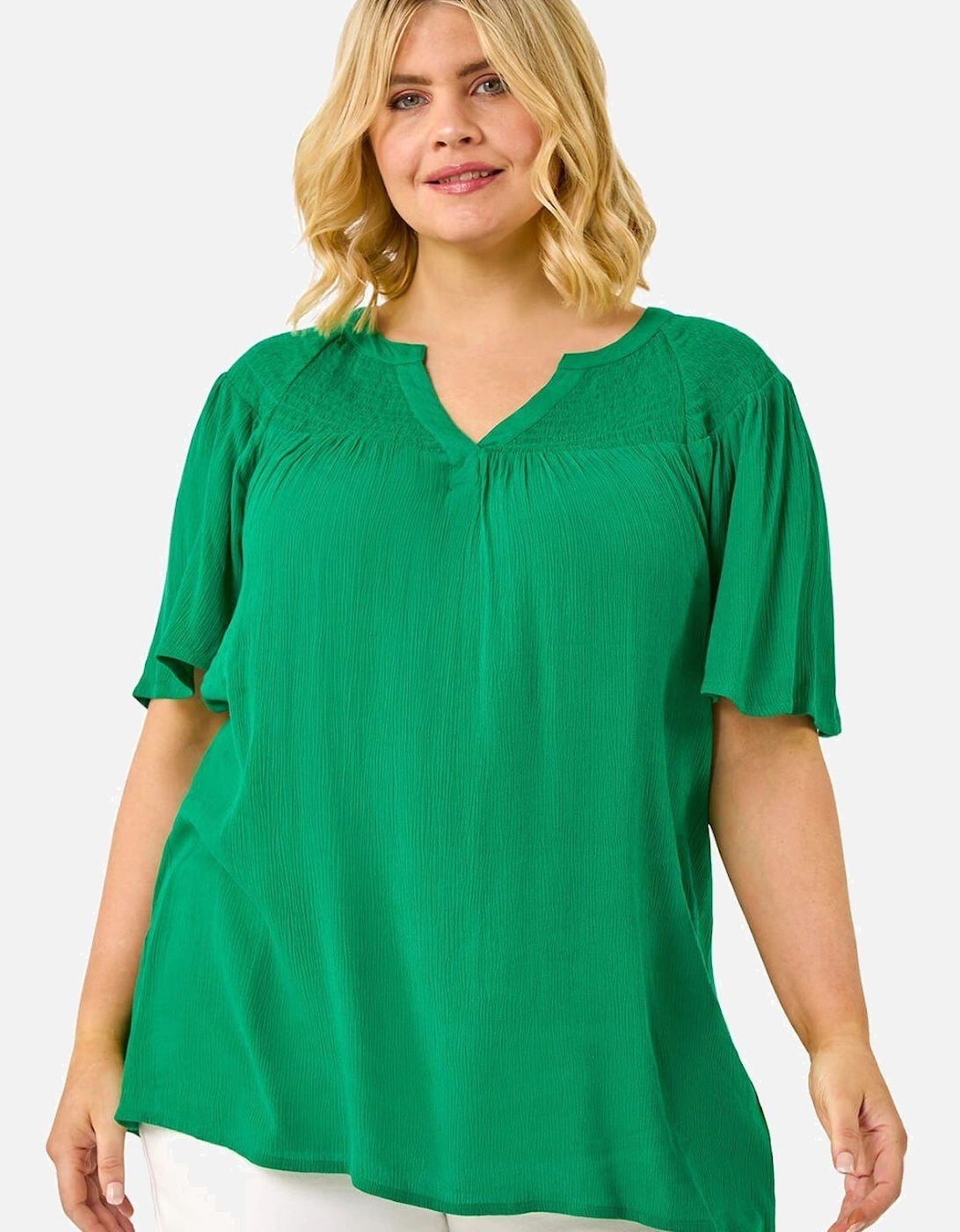Curve Shirred Yoke Top, 2 of 1