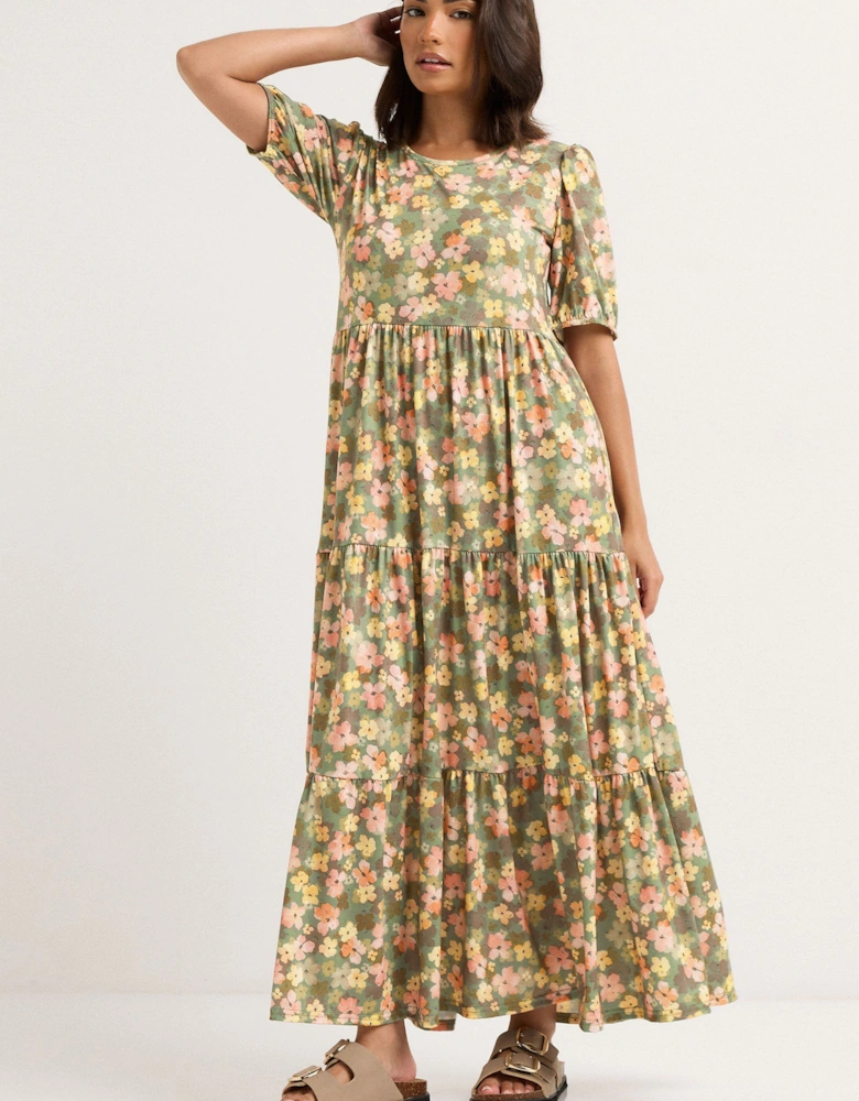Petite Floral Tiered Maxi Dress