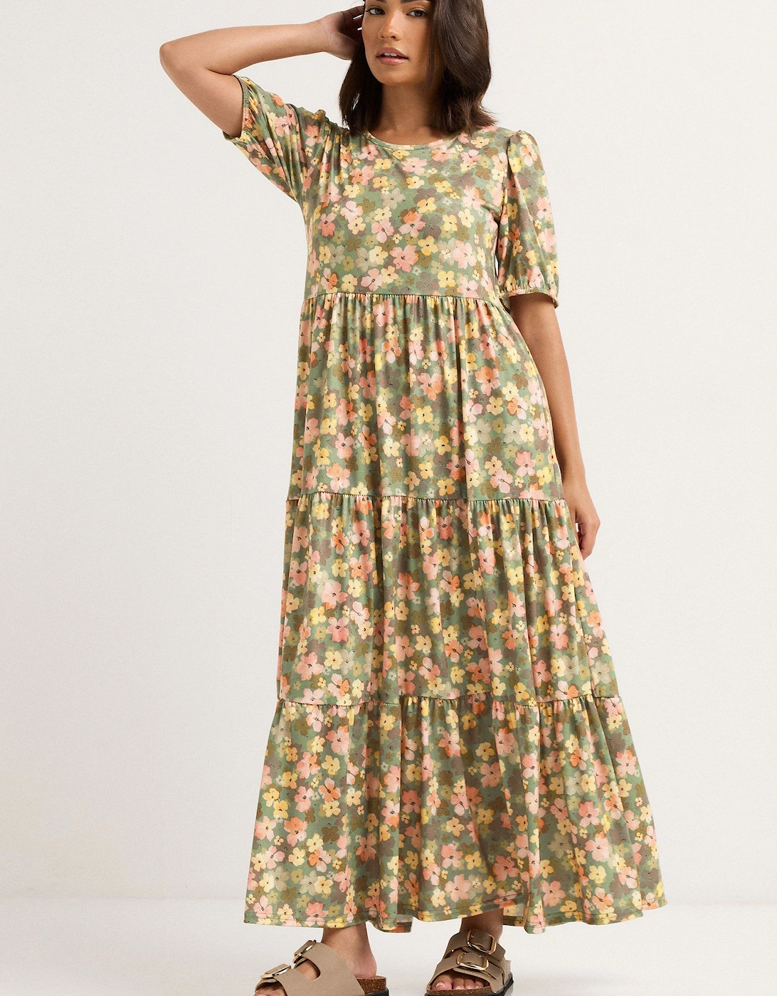 Petite Floral Tiered Maxi Dress, 2 of 1
