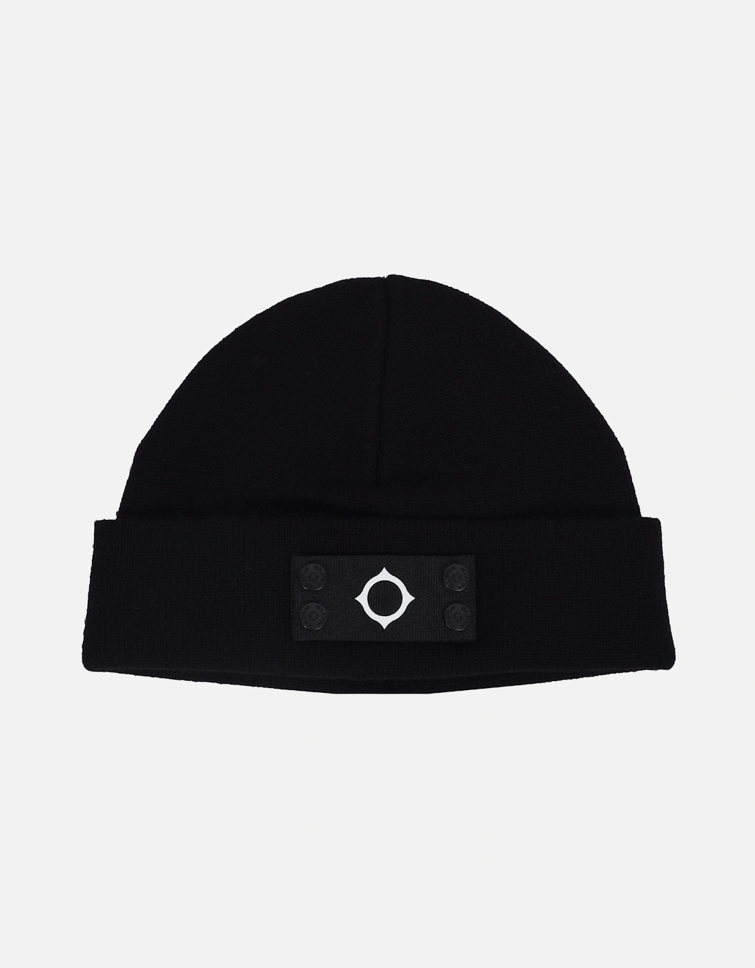 Knitted Badge Beanie Jet Black, 3 of 2