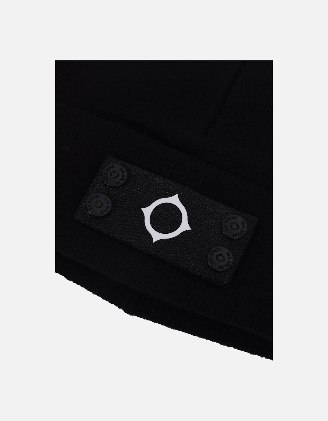 Knitted Badge Beanie Jet Black