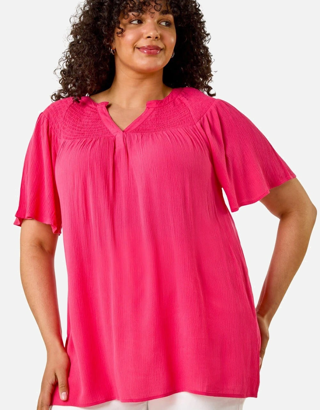 Curve Shirred Yoke Top, 2 of 1