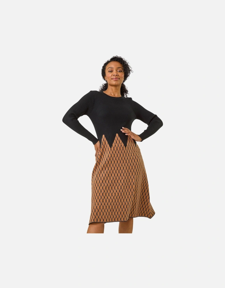 Petite Contrast Knit Dress