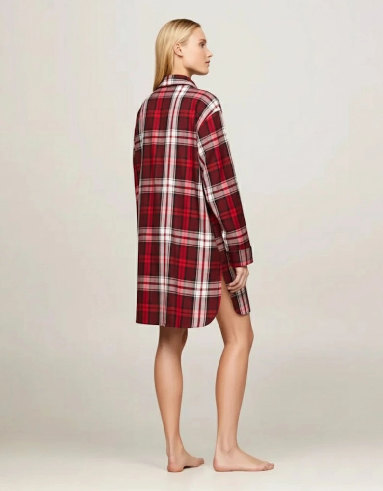 SHIRT NIGHTDRESS Womens Loungewear Women Apparel Plaid Red
