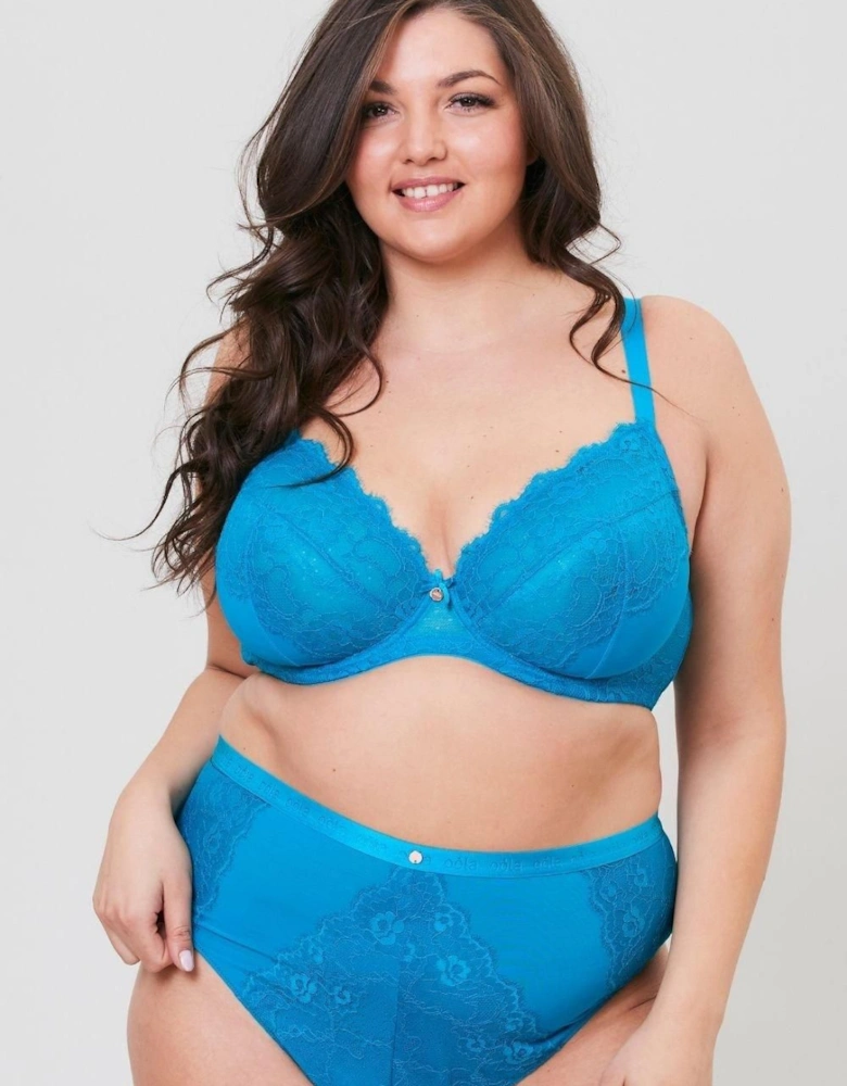 Lace & Logo Underwired Non Padded Bra