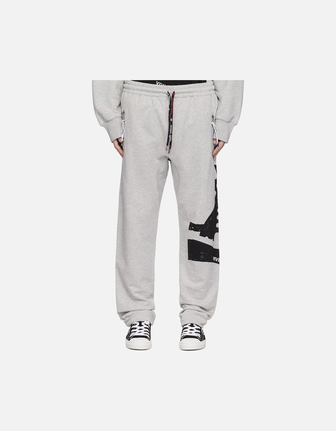 Men's Grey Sunken Orb Football Sweatpants, 4 of 3
