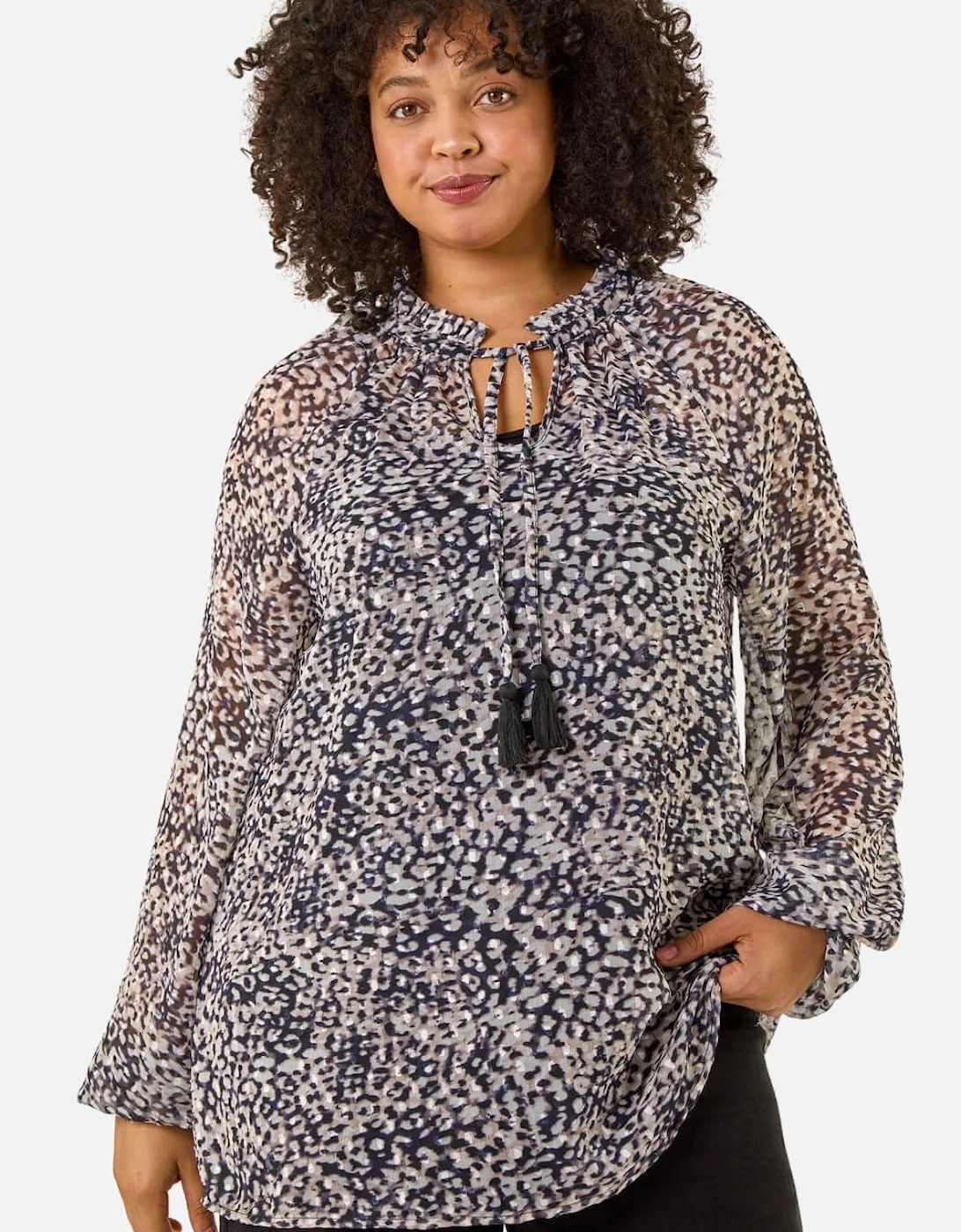 Curve Georgette Keyhole Top, 2 of 1