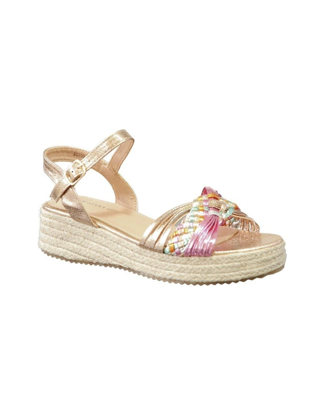 Braided Wedge Sandals - Espadrille Platform, 2 of 1