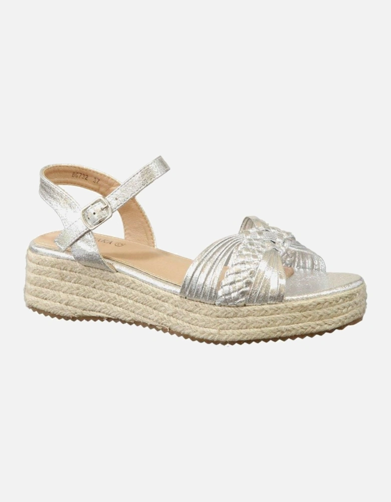 Braided Wedge Sandals - Espadrille Platform