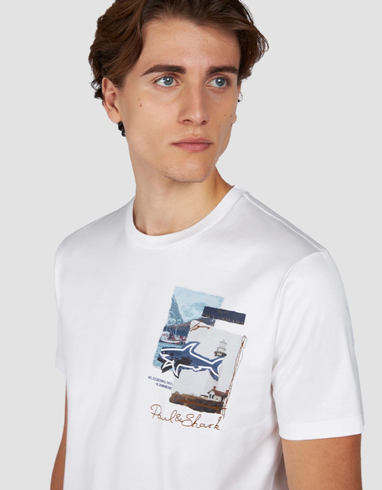 Printed and Embroidered Aqua Touch T-Shirt