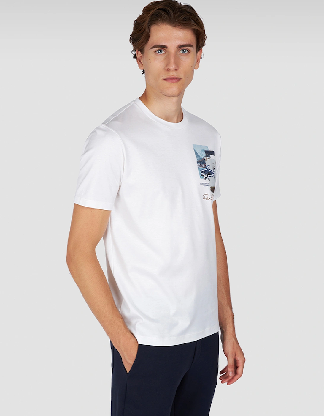 Printed and Embroidered Aqua Touch T-Shirt
