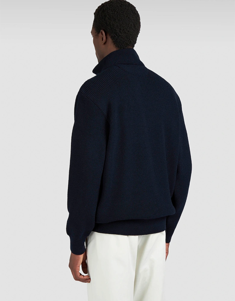 Bio Viscose Half Zip Sweater with Typhoon® Details