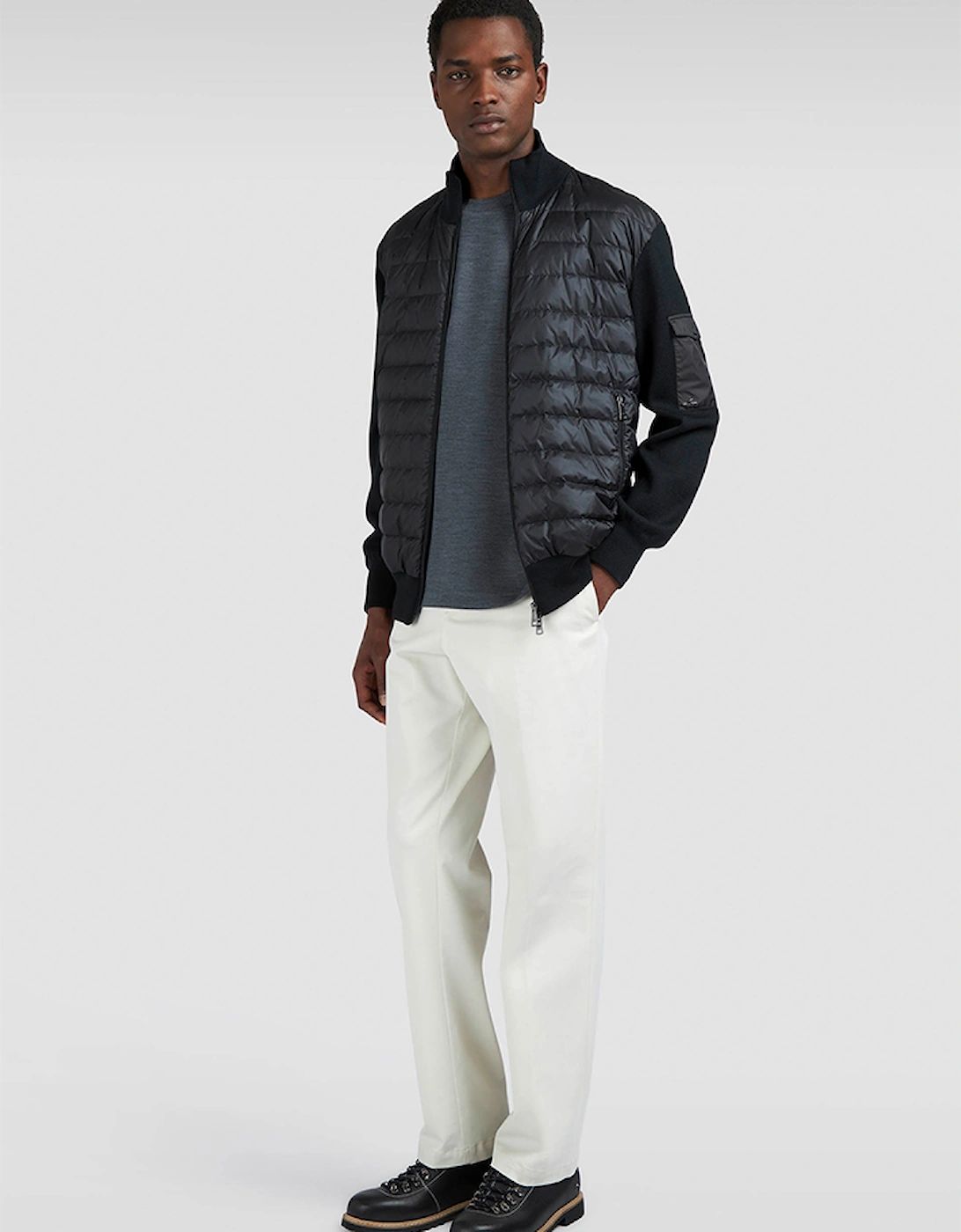 Ultralight Hybrid Zip-Up Sweater in Tech Wool