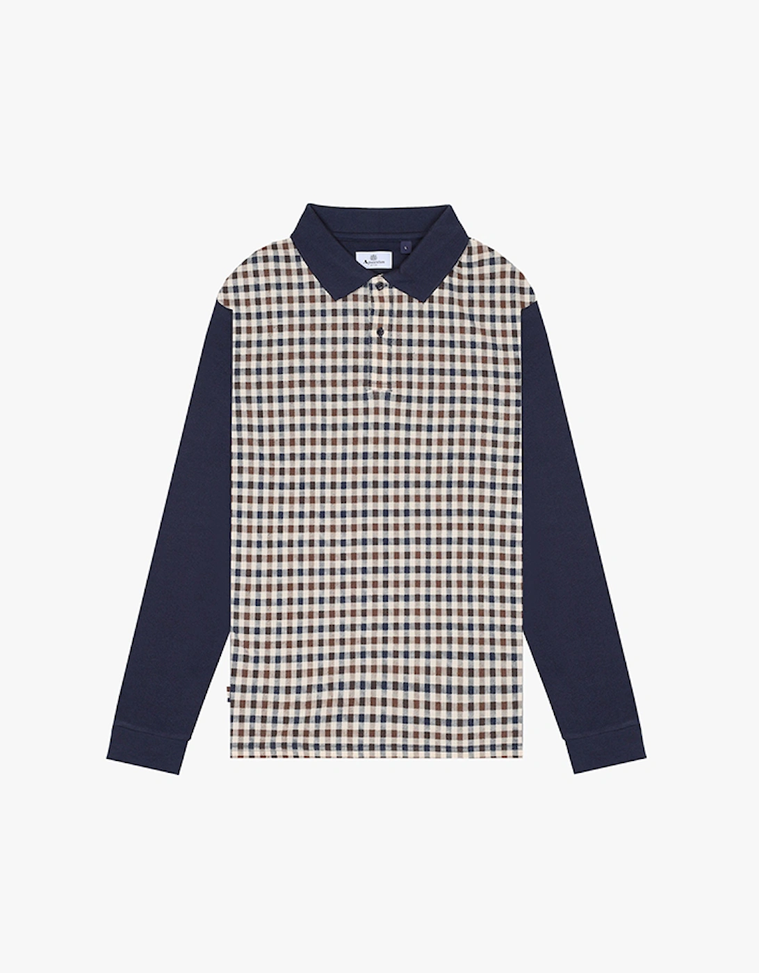 Active Iconic Front Club Check Long-Sleeve Polo, 4 of 3