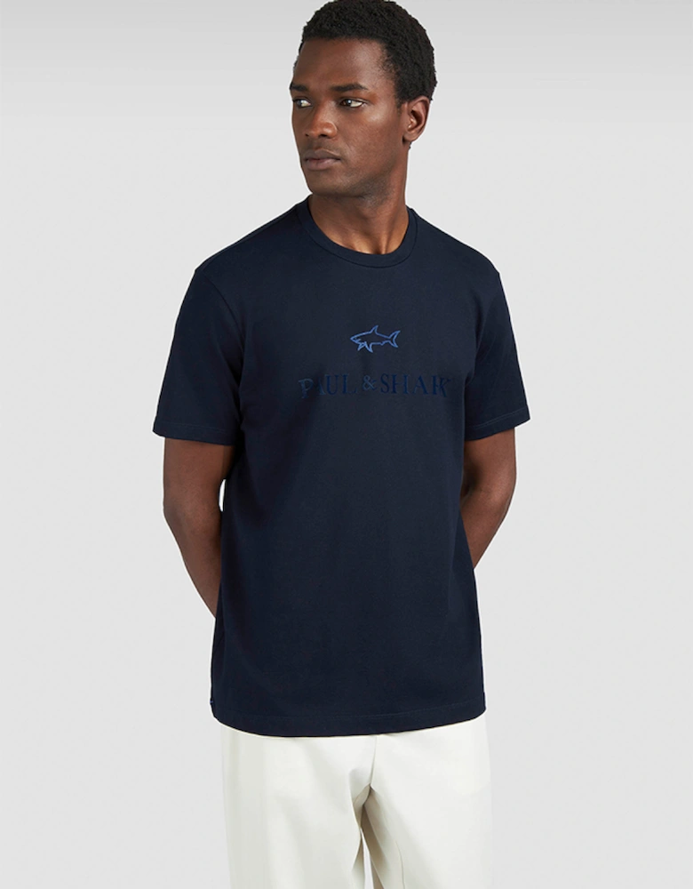 Cotton Jersey T-Shirt with Logo Print