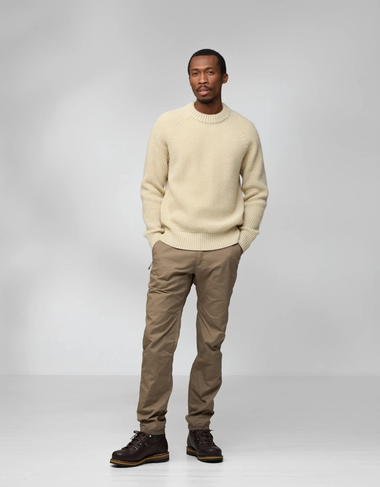 Ovik Waffle Knit Mens Jumper - Light Beige 191