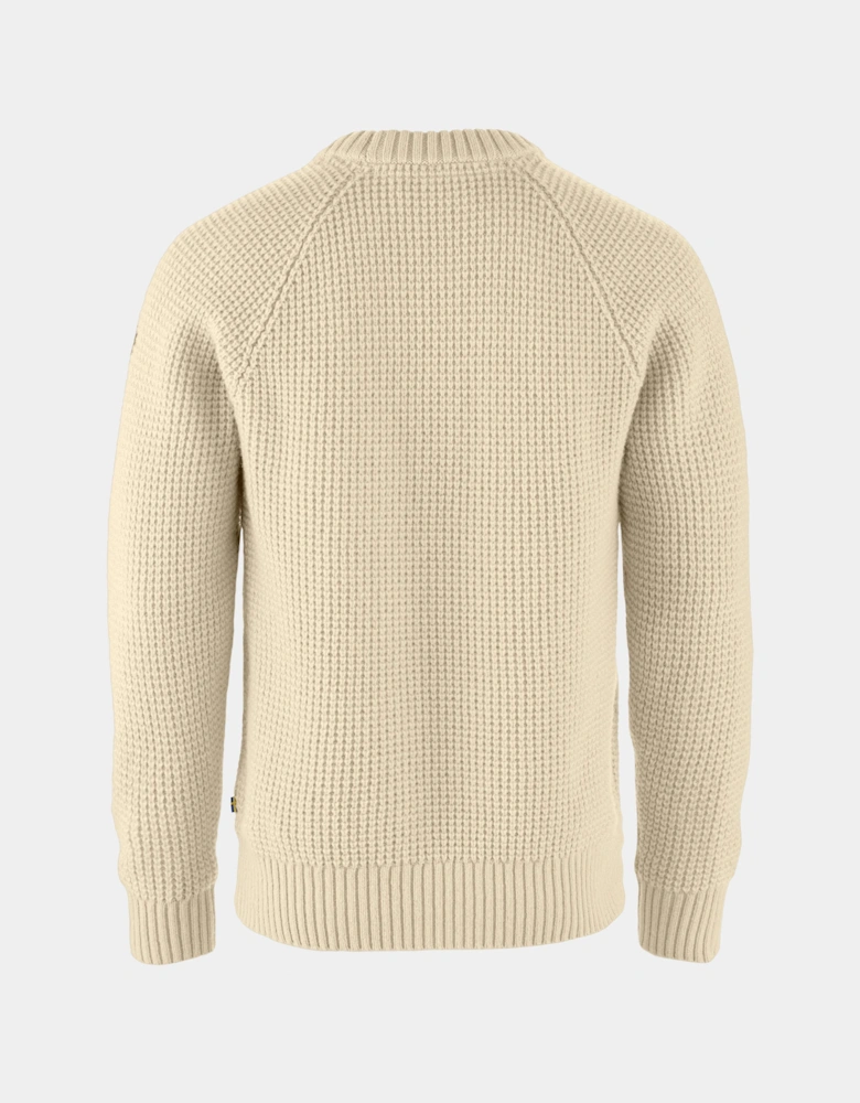 Ovik Waffle Knit Mens Jumper - Light Beige 191