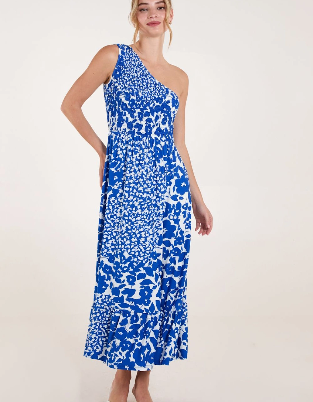 Shirred Waist One Shoulder Maxi Dress, 2 of 1