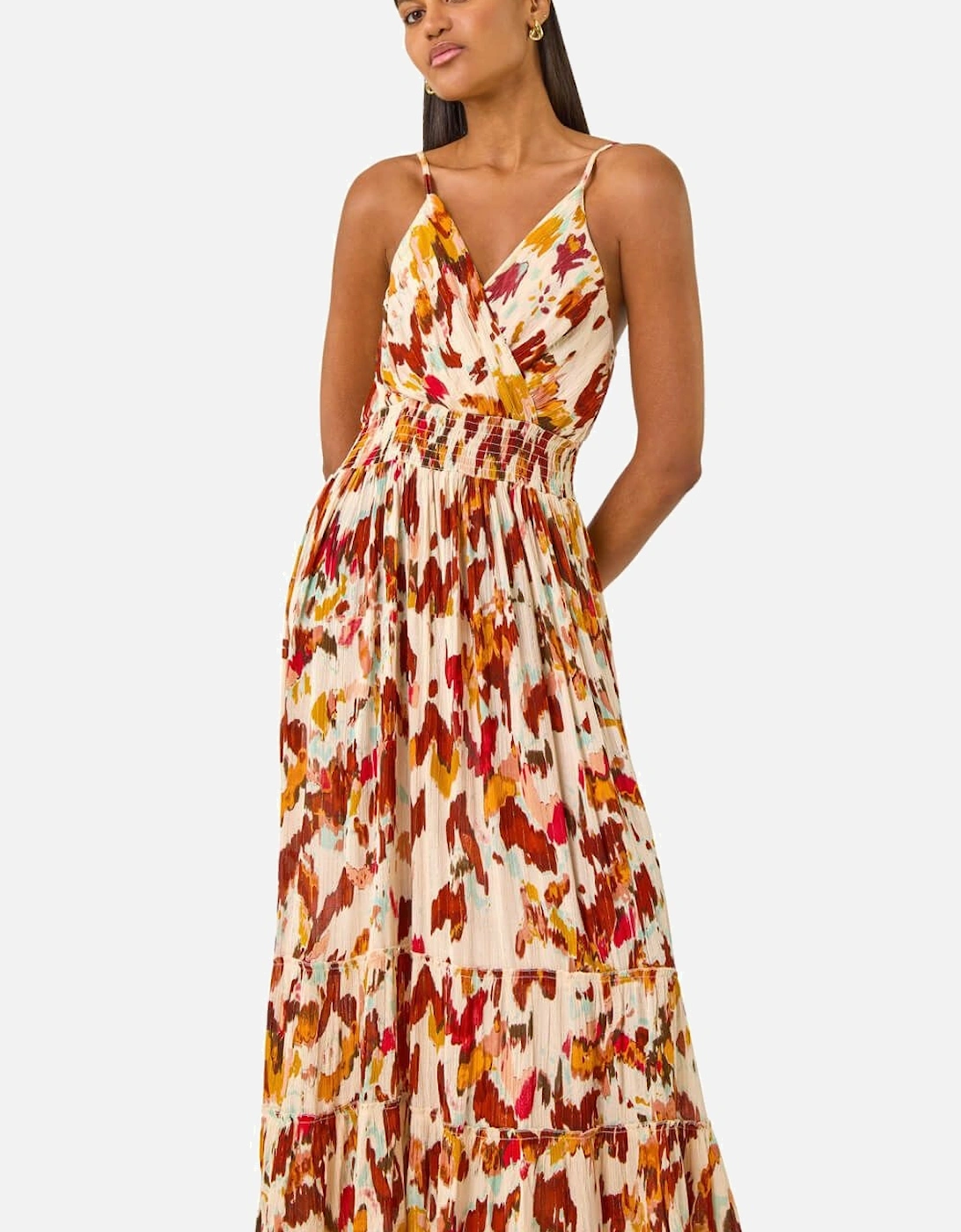 Abstract Tassel Trim Maxi Dress, 2 of 1
