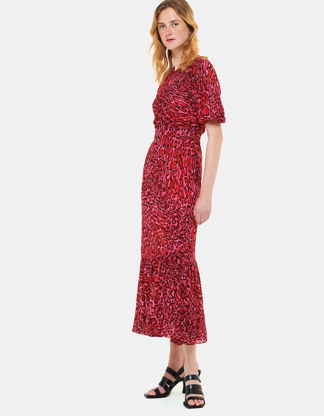 Waving Leopard Midi Dress Animal Print, 2 of 1