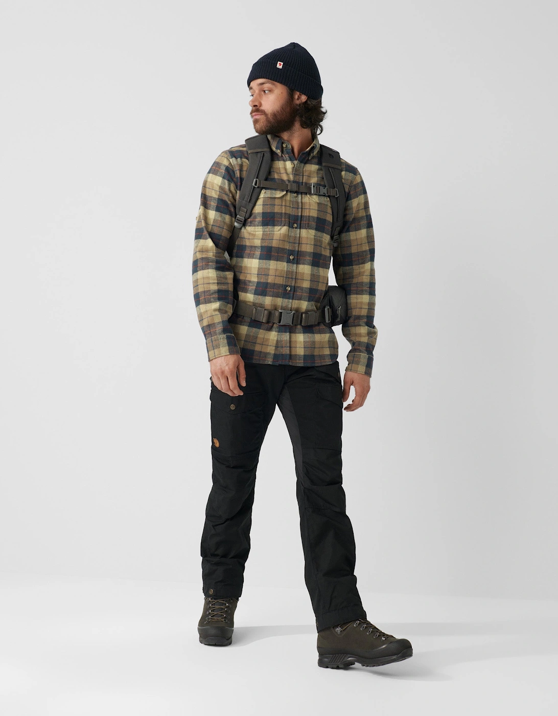 Singi Heavy Flannel Mens Shirt - Dark Sand 227