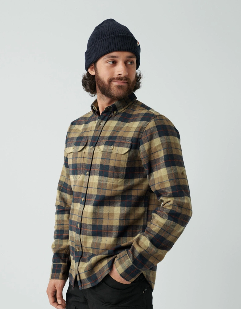 Singi Heavy Flannel Mens Shirt - Dark Sand 227