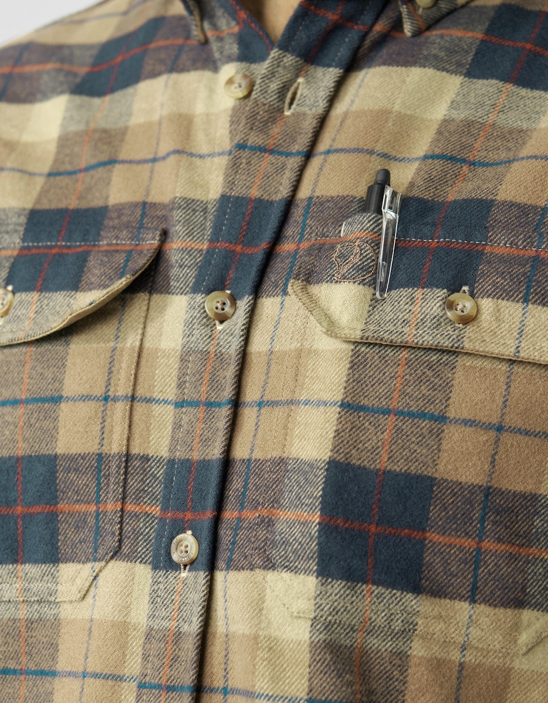 Singi Heavy Flannel Mens Shirt - Dark Sand 227
