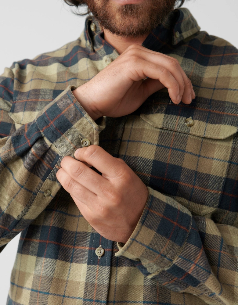 Singi Heavy Flannel Mens Shirt - Dark Sand 227