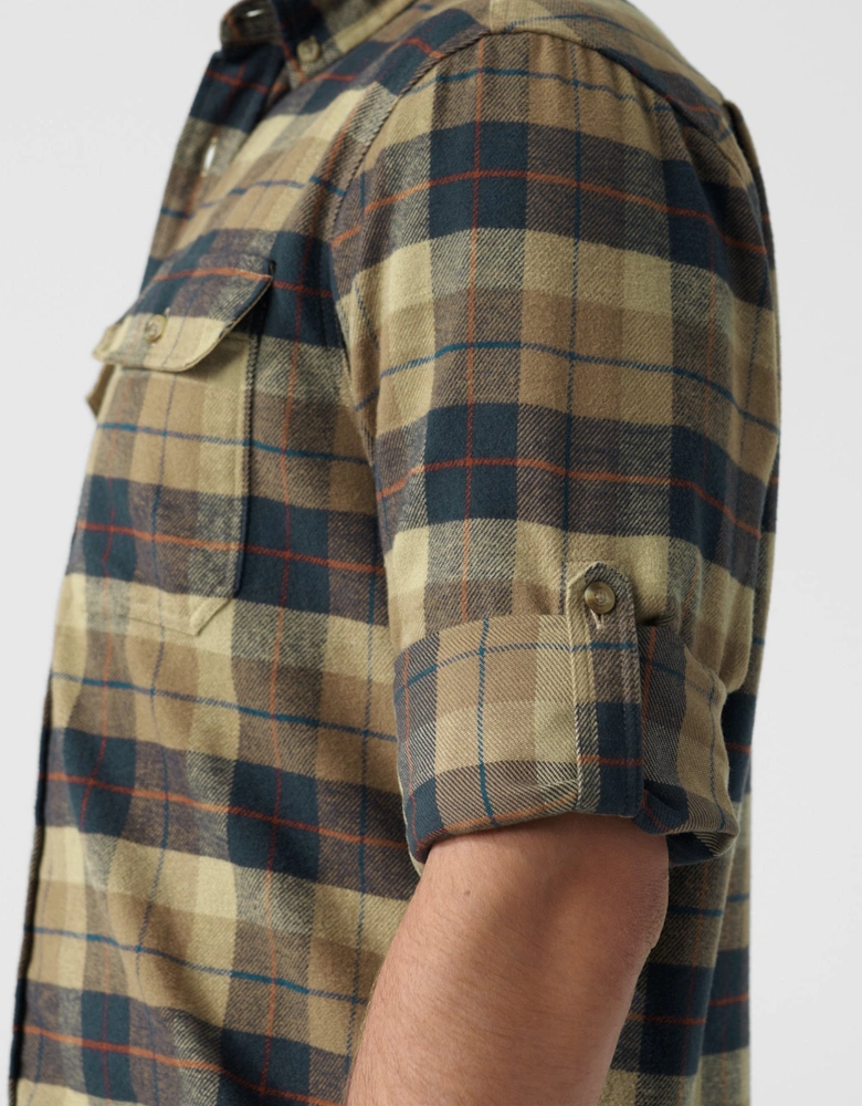 Singi Heavy Flannel Mens Shirt - Dark Sand 227
