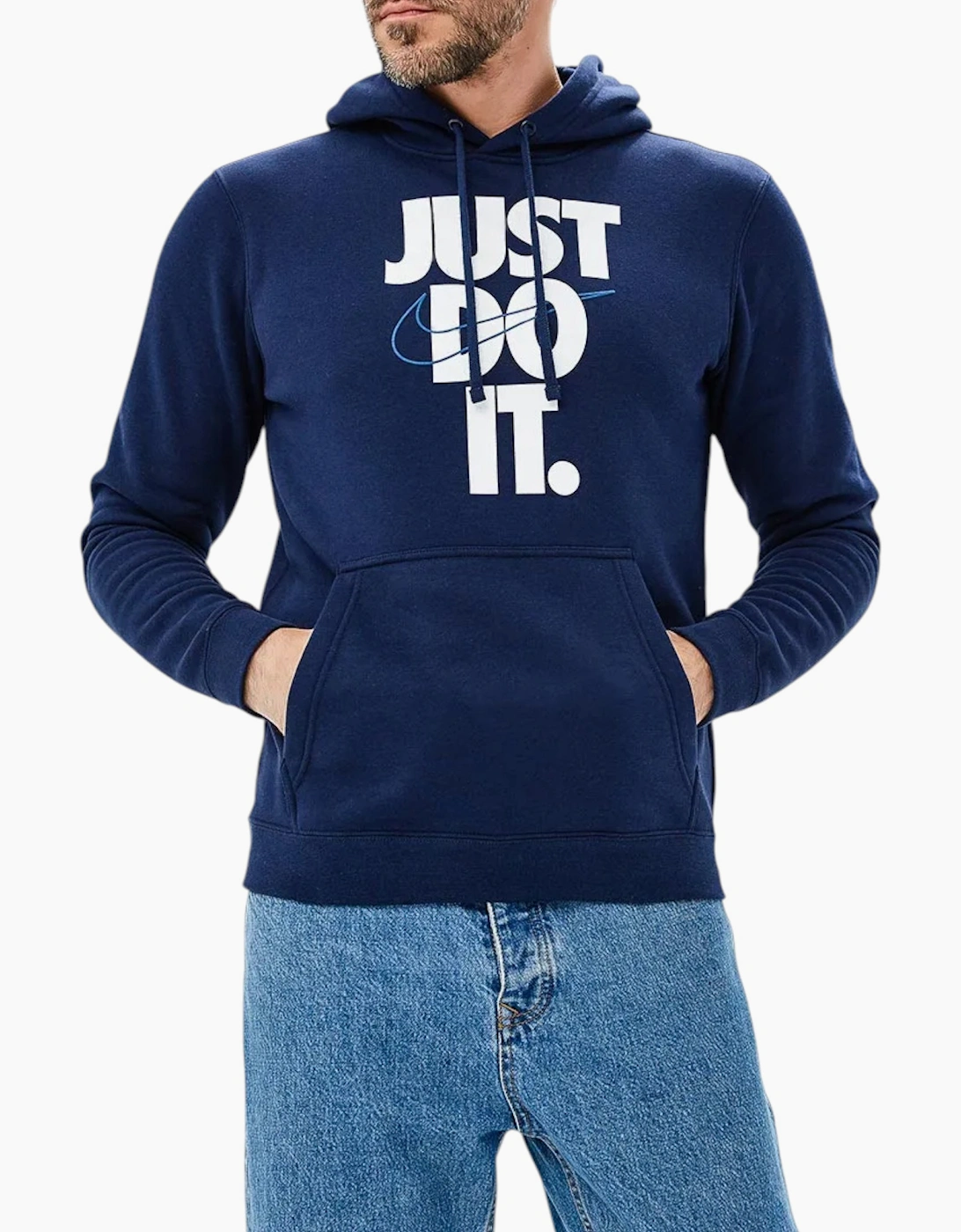 Nike Men's Navy Hoodie Soft Fleece Sportswear Pullover Hoody Hybrid Hooded Sweatshirts  38 M