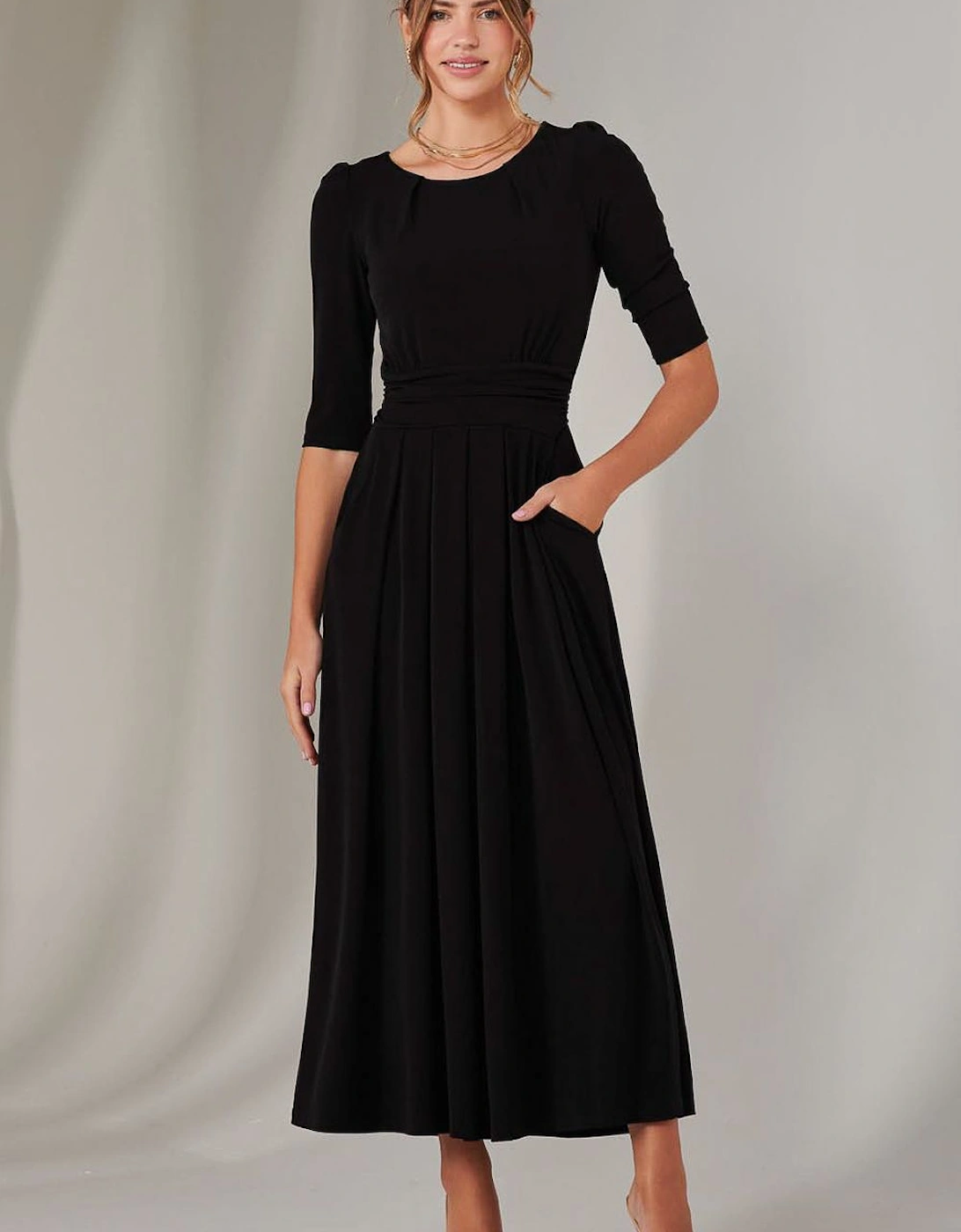 Enya 3/4 Sleeve Jersey Midaxi Dress, 2 of 1