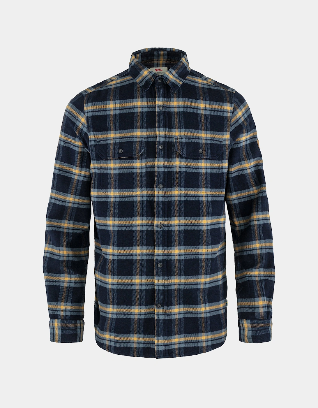 Ovik Heavy Flannel Mens Shirt - Dark Navy-Buckwheat Brown 555-232