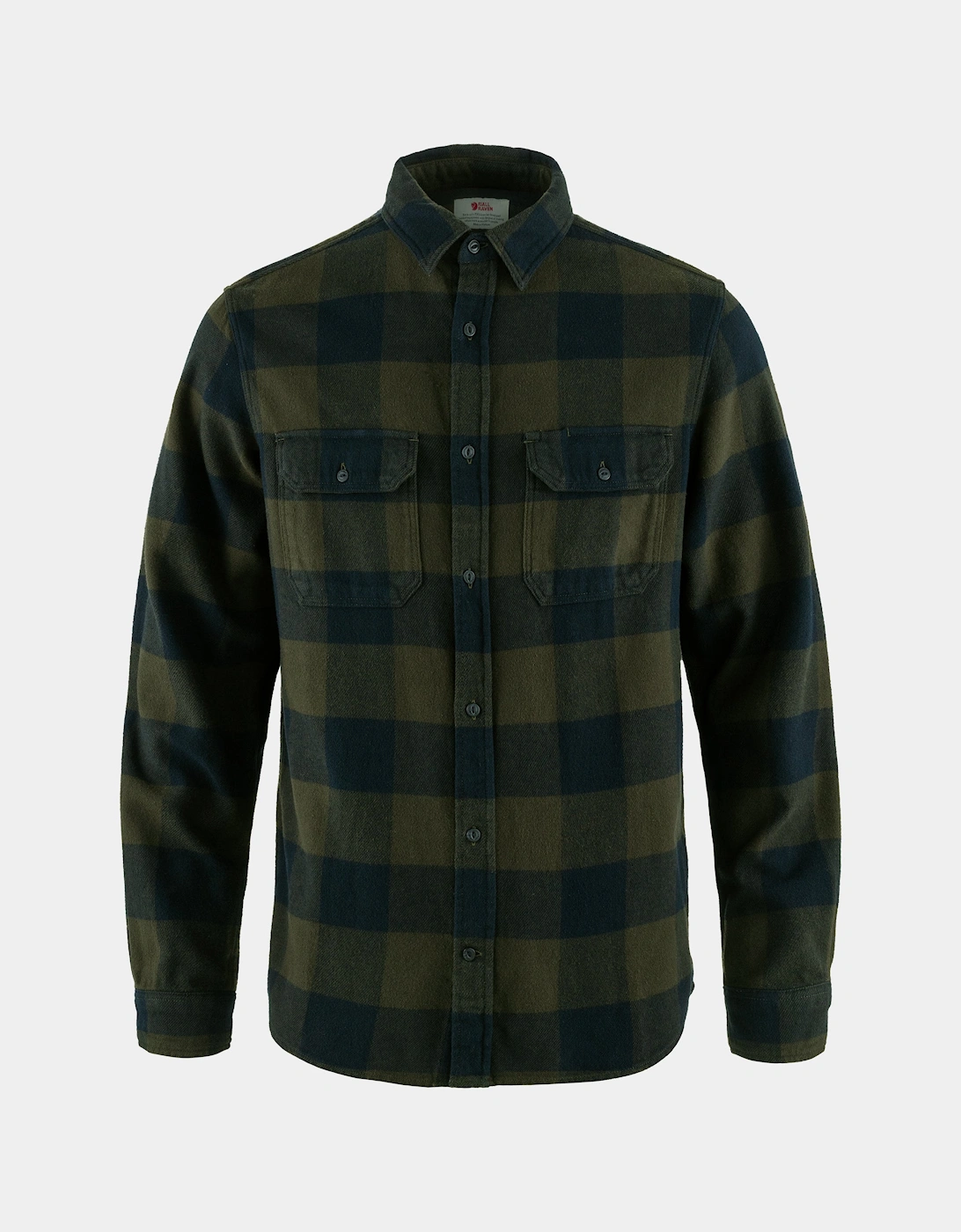 Fjällräven Men's Deep Forest-Dark Navy Övik Heavy Flannel Shirt M T-Shirt (Pack Of 1) - Image 4