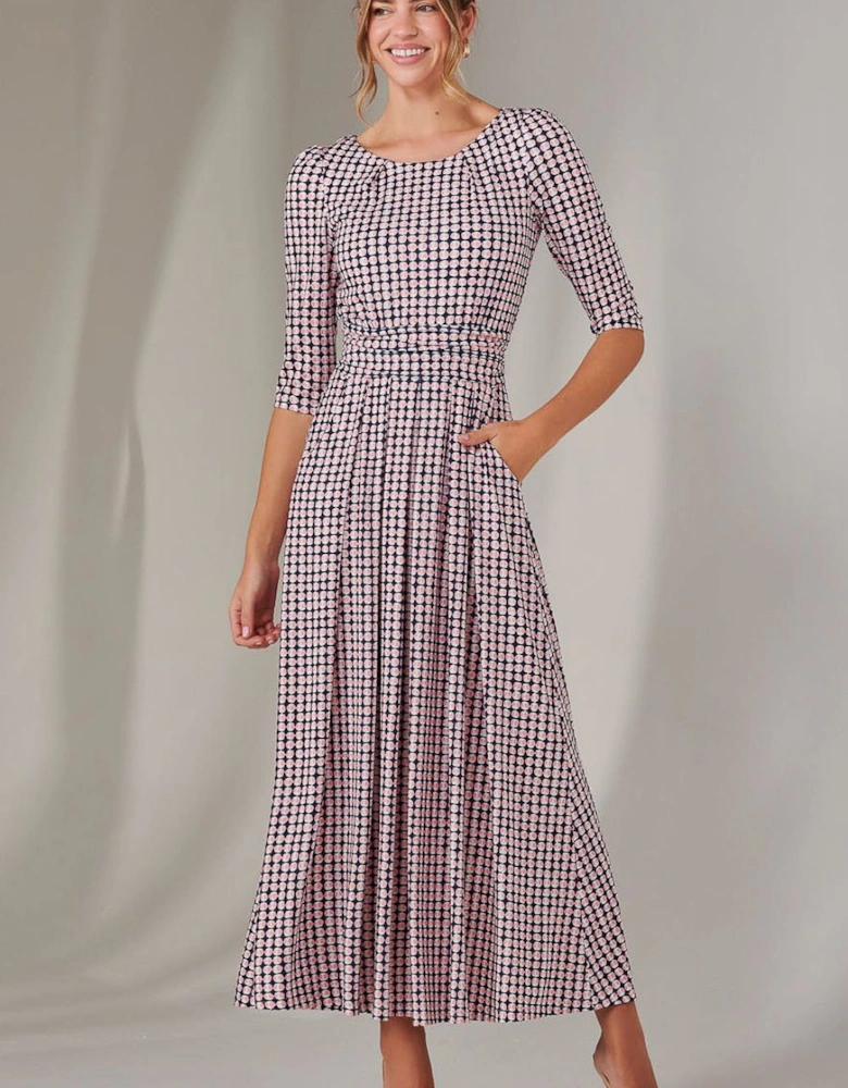 Enya 3/4 Sleeve Jersey Midaxi Dress