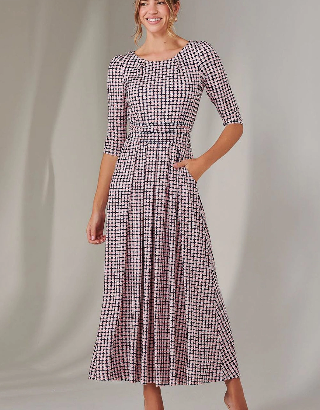Enya 3/4 Sleeve Jersey Midaxi Dress, 2 of 1