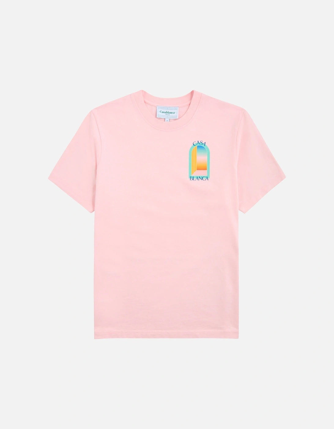 Mens T Shirts Gradient Arch Logo Cotton Tee