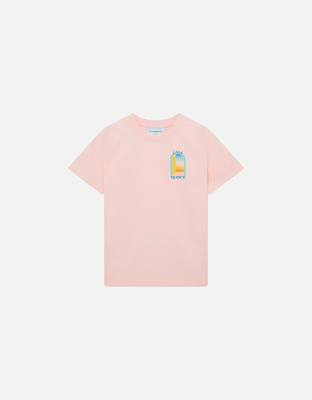 Mens T Shirts Gradient Arch Logo Cotton Tee