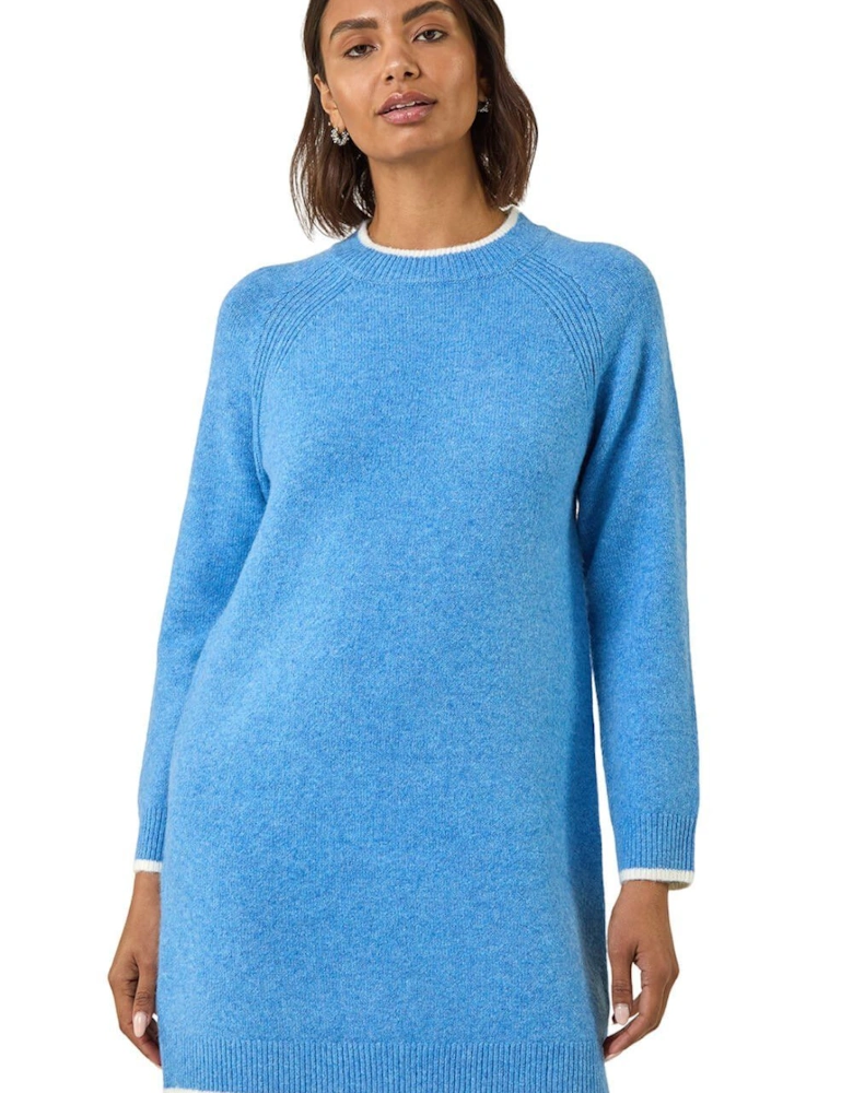 High Neck Knitted Shift Dress