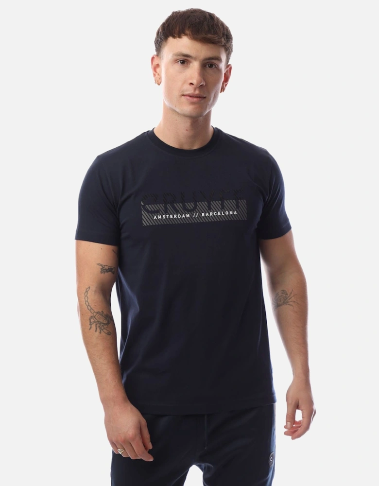 Glossy Chest Print T-Shirt