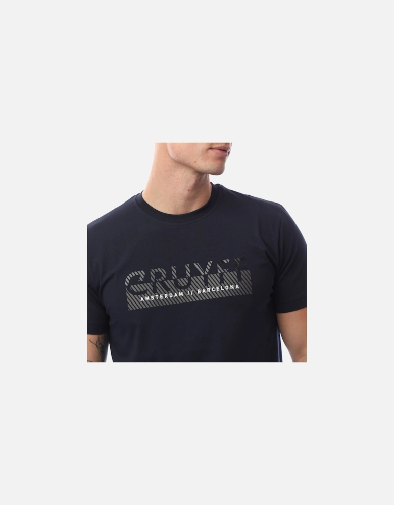 Glossy Chest Print T-Shirt
