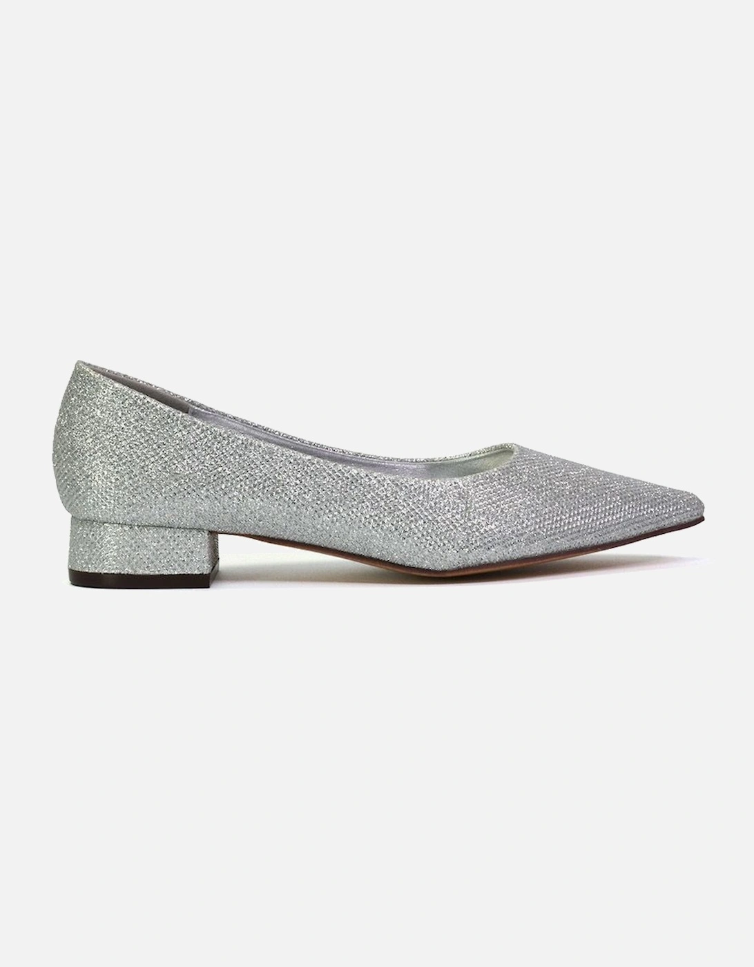 'Karen' Pointed Toe Wedding Shoes Low Heel Bridal Heels, 2 of 1