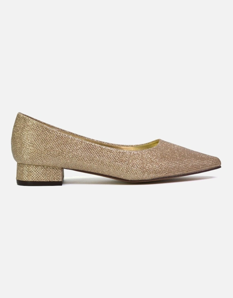'Karen' Pointed Toe Wedding Shoes Low Heel Bridal Heels