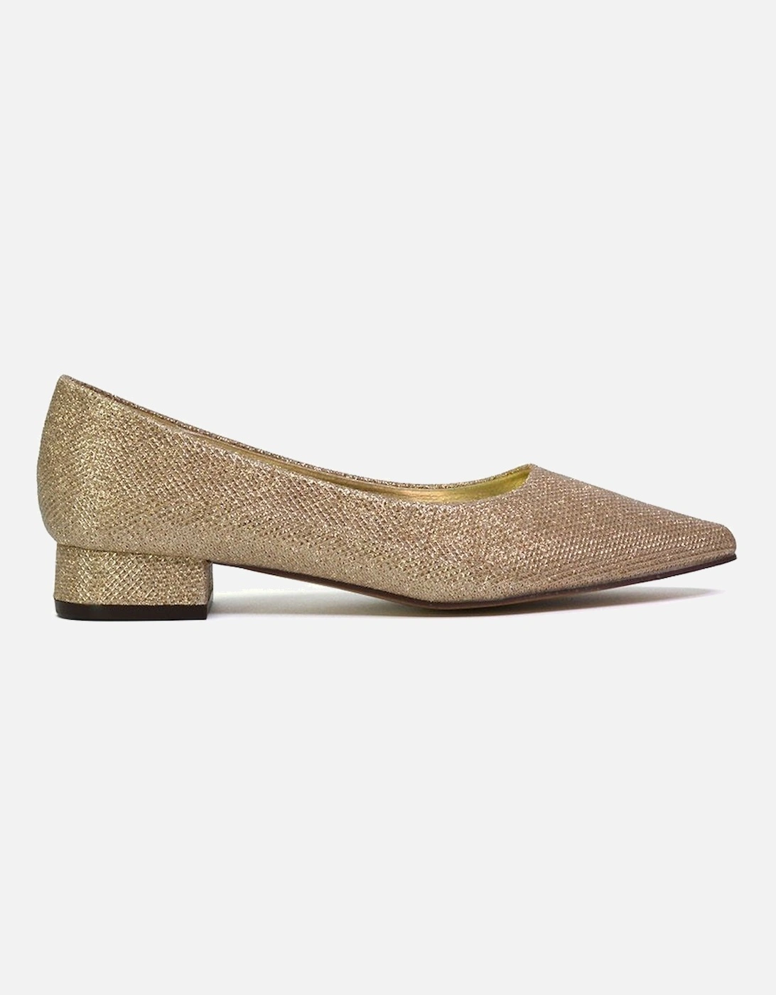 'Karen' Pointed Toe Wedding Shoes Low Heel Bridal Heels, 2 of 1