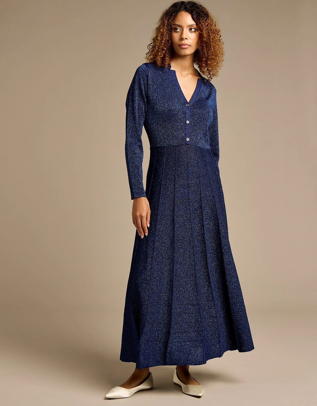 Allyson Cobalt Knit Maxi Dress, 2 of 1