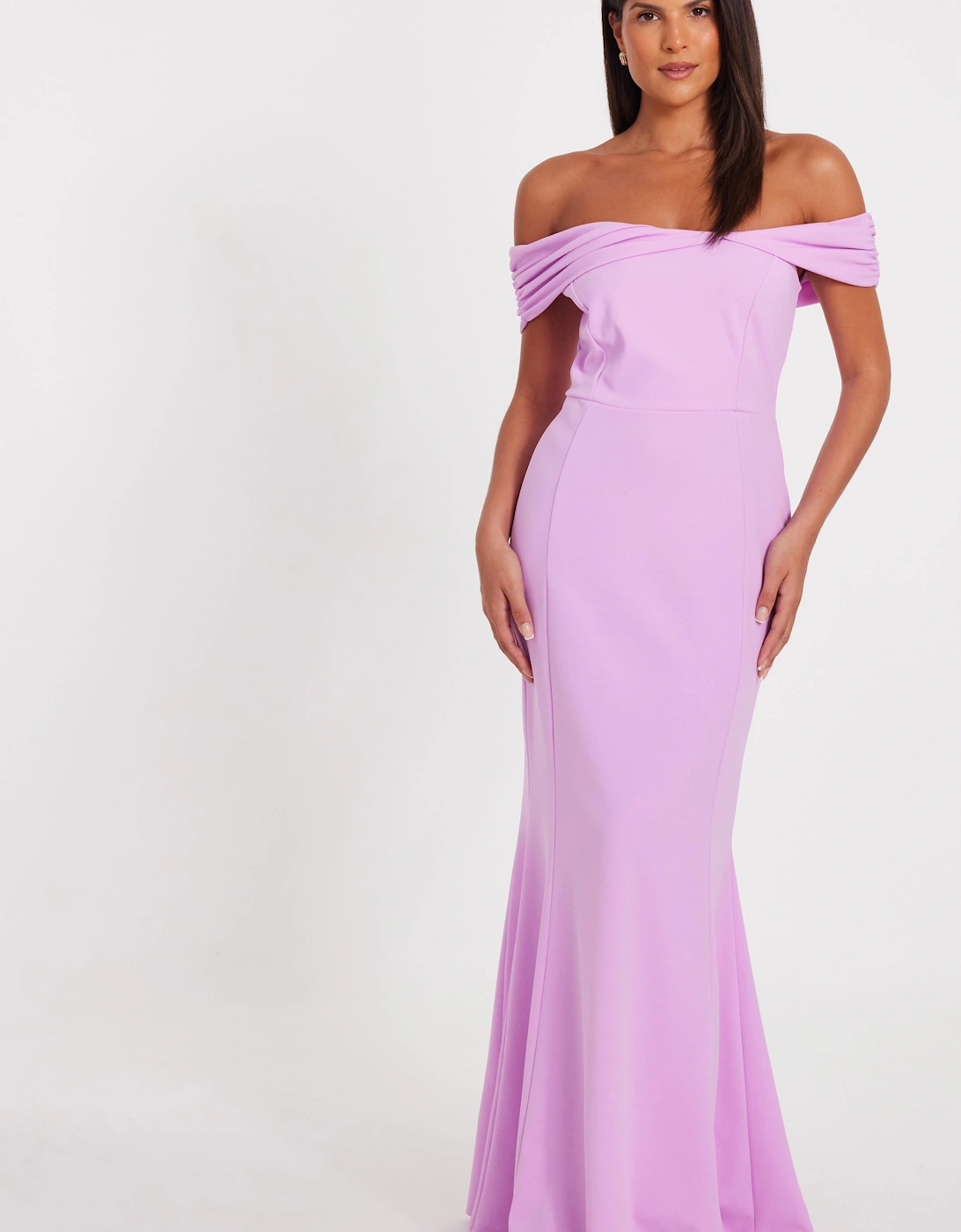 Lilac Bardot Twist Maxi Dress, 2 of 1