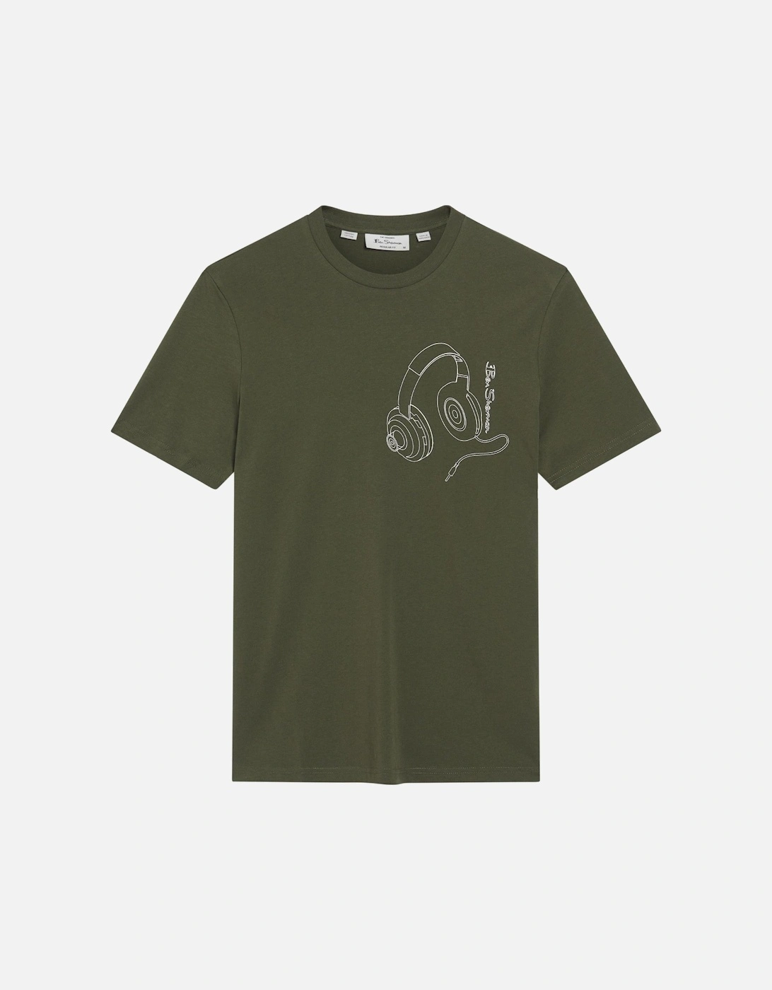 Mens Headphone Tee Big & Tall Short Sleeve T-Shirt, 2 of 1