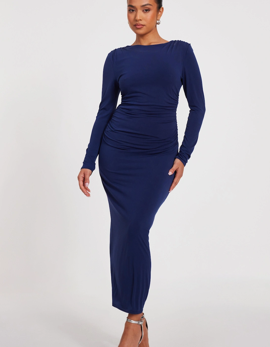 Indigo Petite Ruched Midaxi Dress, 2 of 1
