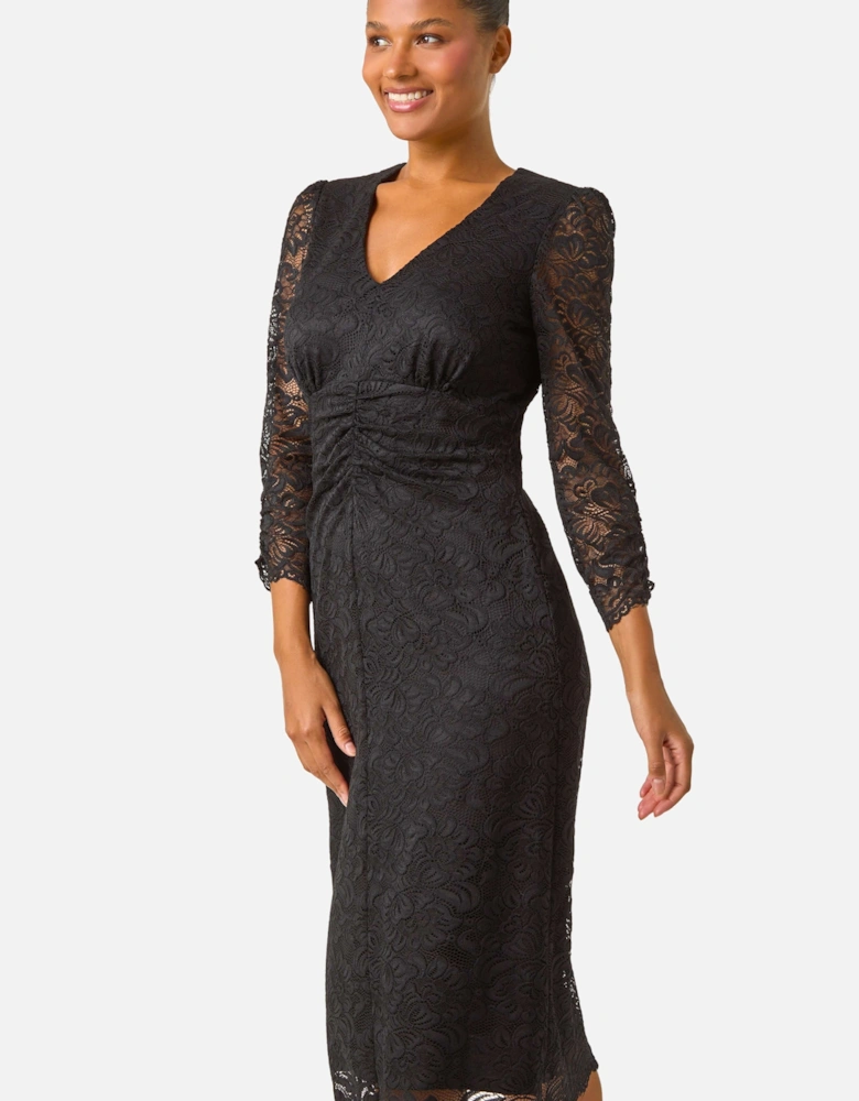 Corded Lace Midi Dress